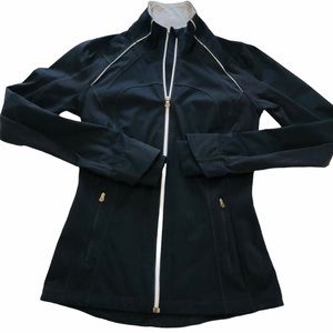 Lululemon Zip Up Long-sleeve Fitted Jacket Black 6 Define